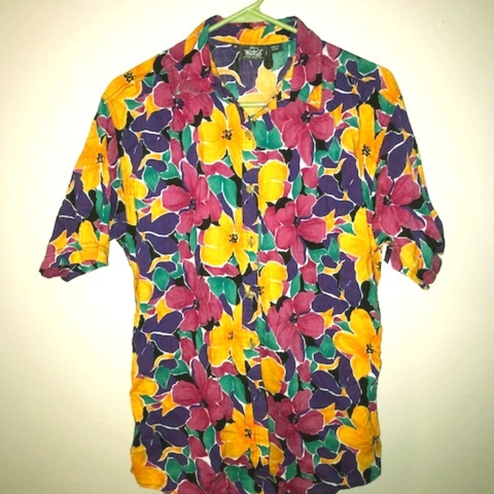 Woolrich for Women, Vintage 90s Floral Button-up T